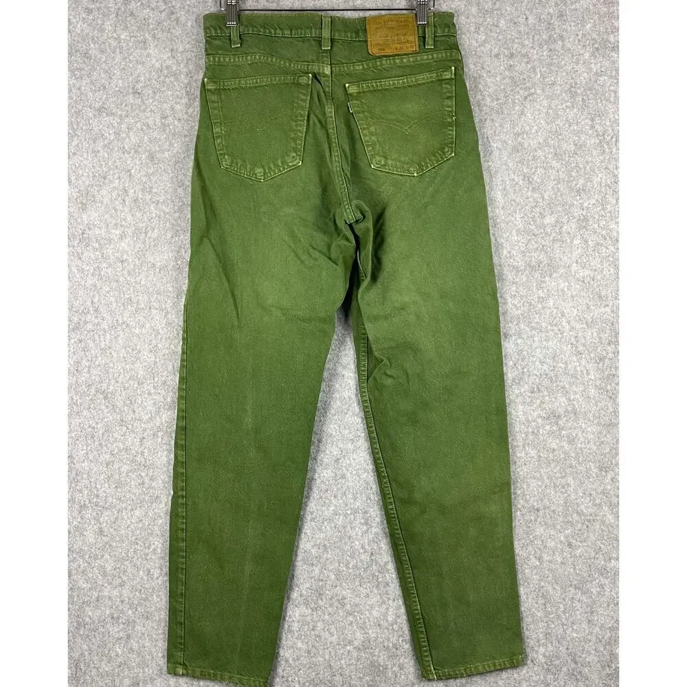 Vintage Levis 550 Jeans Mens 31x31 Green Tapered Faded‎ Cotton USA Made 90s
